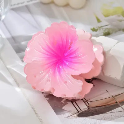 Women Fashion Cute Floral Shark Hair Grab Clip