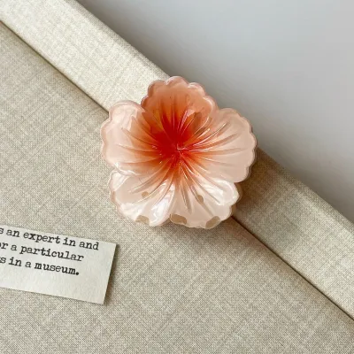 Women Fashion Cute Floral Shark Hair Grab Clip