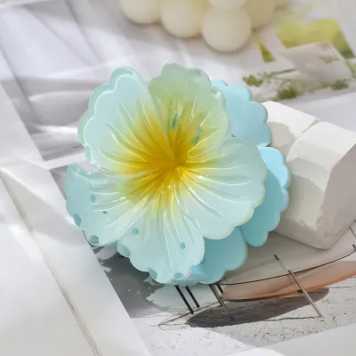 Women Fashion Cute Floral Shark Hair Grab Clip
