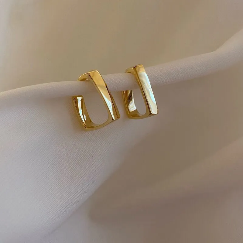 Women Fashion Simple Geometric U-Shaped Earrings