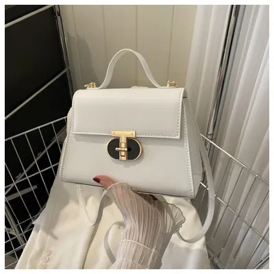 Women Fashion Contrast Color Chain Square Shoulder Bags HandBags