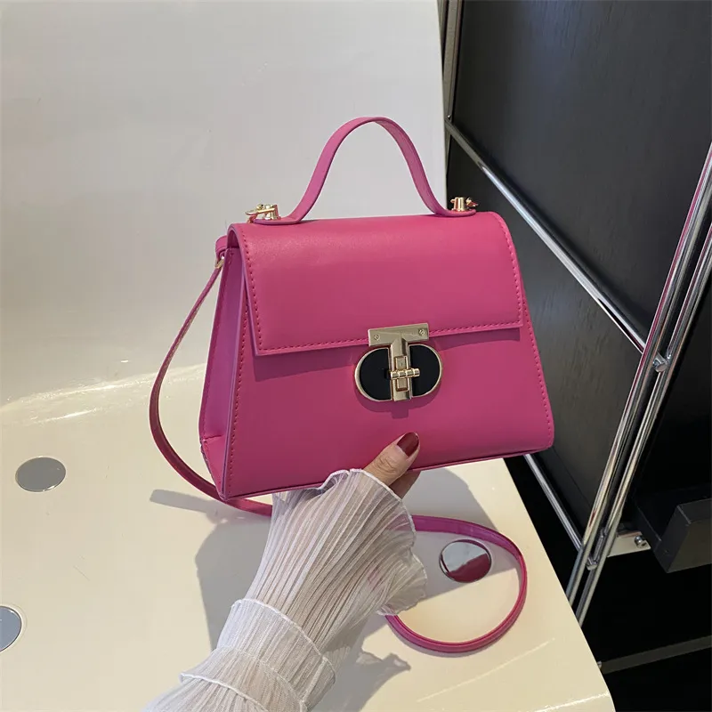 Women Fashion Contrast Color Chain Square Shoulder Bags HandBags