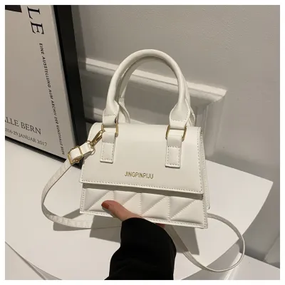 Women Fashion Urban Simplicity Square PU Shoulder Bag with Double Straps