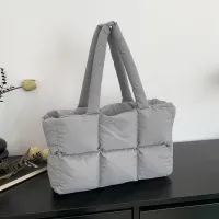 Women Fashionable Large Capacity PU Solid Color Tote Bag