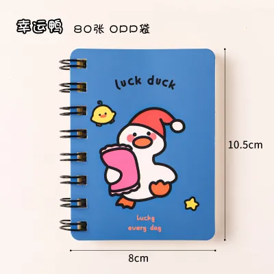 Cute Cartoon Astronaut Coil Spiral Notebook 80 Pages Pocket Stationery Notebook