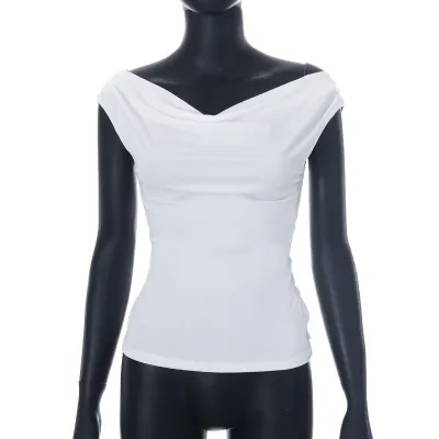 Women Fashion Sexy Sleeveless Off-Shoulder Backless Lace-Up Vest Top T-Shirt