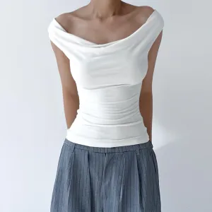 Women Fashion Sexy Sleeveless Off-Shoulder Backless Lace-Up Vest Top T-Shirt