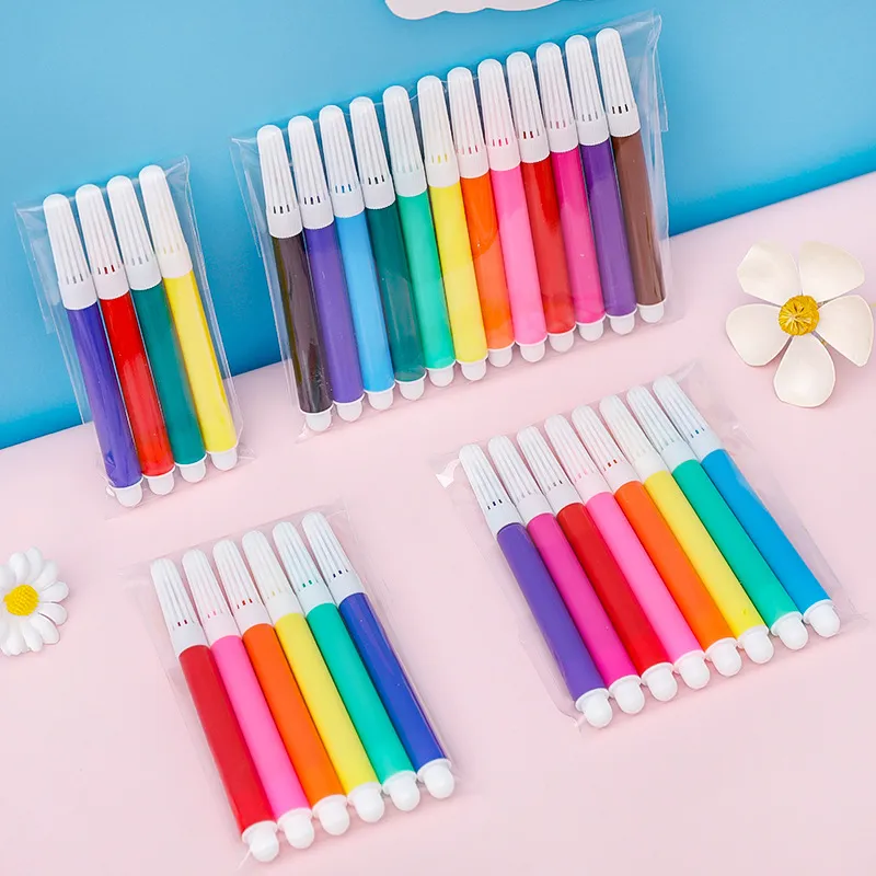 Children Mini 12 Color Watercolor Pens Art Stationery