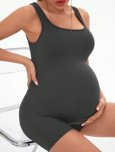 Women Fashion Sexy Backless One-Piece Tight High Waist Sports Yoga Maternity Rompers