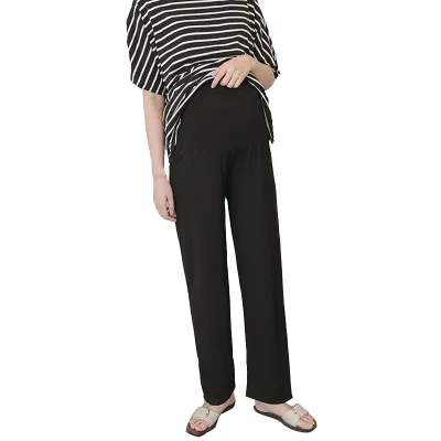 Women's Thin Loose High Waist Wide-Leg Adjustable Belt Maternity Pants
