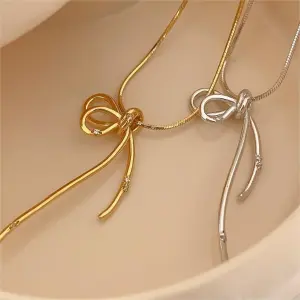 Women Fashion Elegant Simple Copper Pendant Necklace
