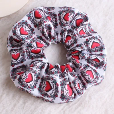Valentine'S Day Women Fashion Flower Heart Hair Rope Hair Accessories