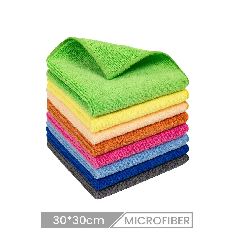 30*30cm Custom Microfiber Absorbent Multifunctional Cleaning Cloth Kitchen Towel