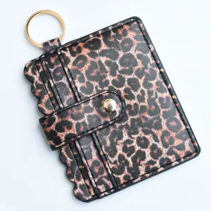 Women Fashion Leopard Printed PU Multi-Card Wallet
