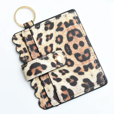 Women Fashion Leopard Printed PU Multi-Card Wallet