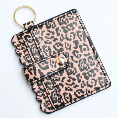 Women Fashion Leopard Printed PU Multi-Card Wallet