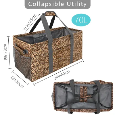 Fashion Geometric Pattern Print Foldable Polyester Clothing Storage Basket