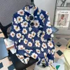 Blue Sunflower Short Sleeve