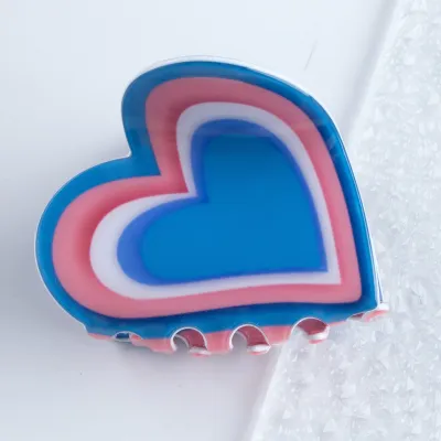 Valentine's Day Fashion Rose Plaid Letter Love Printed Hair Claws