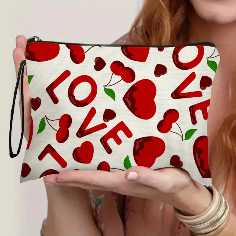Love Printed Multifunctional Makeup Storage Bag for Valentine Party