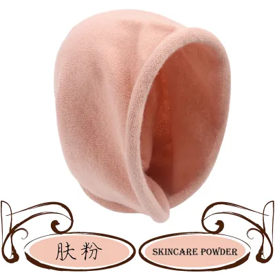 Autumn Winter Women Solid Color Cashmere Knitted One-Piece Wool Beanie Hat