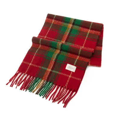 Autumn Winter Women Warm Plaid Tassel Imitation Cashmere Long Scarf
