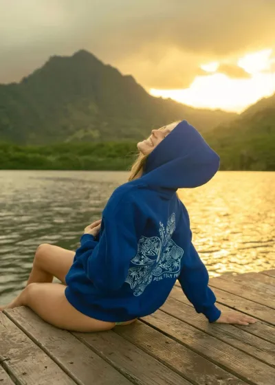 Plus Size Women Casual Floral Print Loose Hoodie