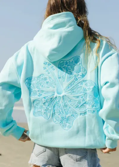 Plus Size Women Casual Floral Print Loose Hoodie