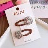 3-Red Tiny Flower Bb Clip