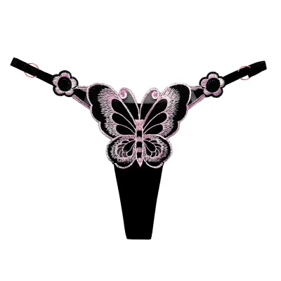 Women Sexy Lace Butterfly Low Waist Thong