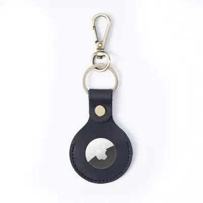 Top Layer Cowhide Leather GPS Locator Case Simple Holster for Apple