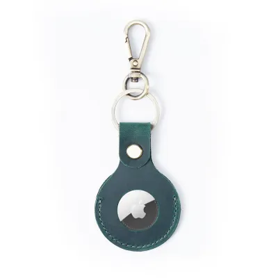 Top Layer Cowhide Leather GPS Locator Case Simple Holster for Apple