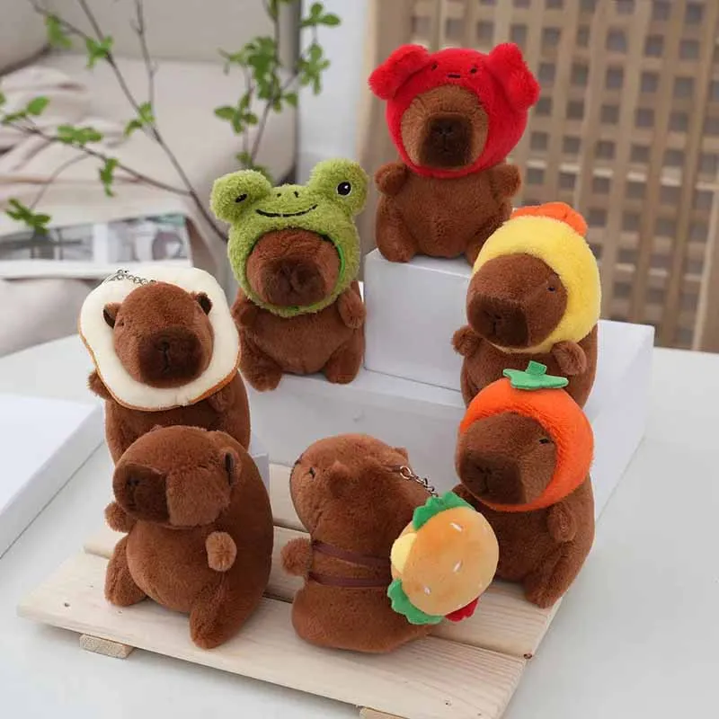 Kids Cute Cartoon Capybara Plush Doll Toy - PP Cotton Filled Jade Rabbit Velvet Stuffed Animal