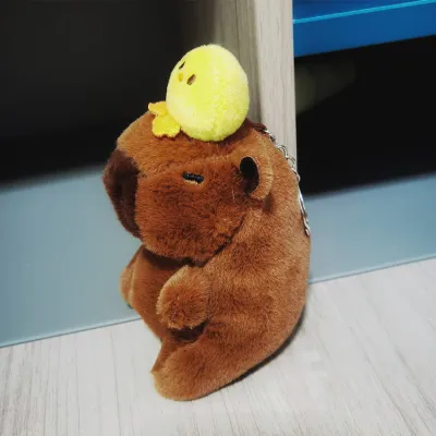 Kids Cute Cartoon Capybara Plush Doll Toy - PP Cotton Filled Jade Rabbit Velvet Stuffed Animal