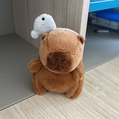 Kids Cute Cartoon Capybara Plush Doll Toy - PP Cotton Filled Jade Rabbit Velvet Stuffed Animal
