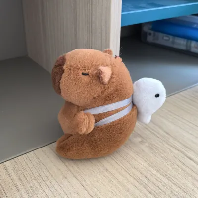 Kids Cute Cartoon Capybara Plush Doll Toy - PP Cotton Filled Jade Rabbit Velvet Stuffed Animal