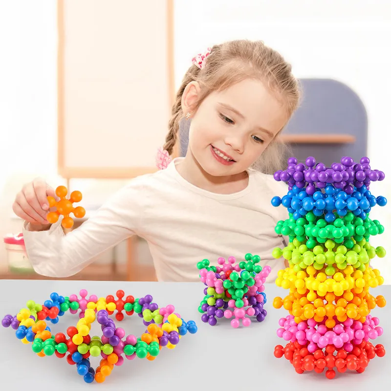 Kids Assembled Puzzle Large Grain Plum Blossom Building Blocks Toy