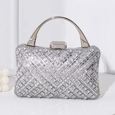 Women Fashion Elegant Rhinestone Banquet Handbag