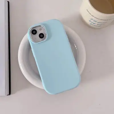 Fashion Solid Color Electroplated Drop-Resistant TPU Back Cover for Apple iPhone