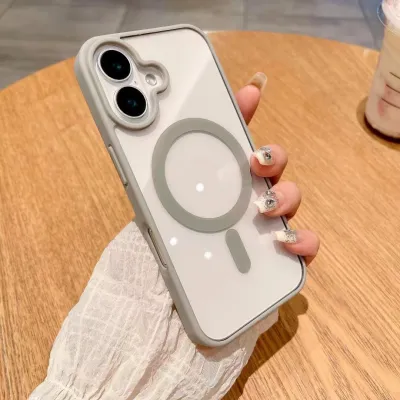 Fashion Acrylic Transparent Magnetic Drop-Resistant Simple iPhone Case
