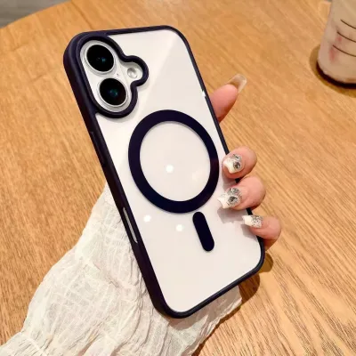 Fashion Acrylic Transparent Magnetic Drop-Resistant Simple iPhone Case
