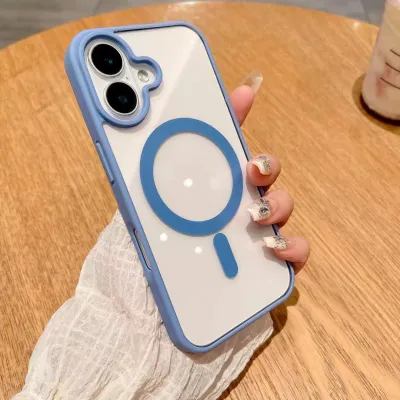 Fashion Acrylic Transparent Magnetic Drop-Resistant Simple iPhone Case