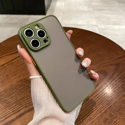 Fashion Simple Solid Color Frosted Protective TPU Back Cover Case for Apple iPhone