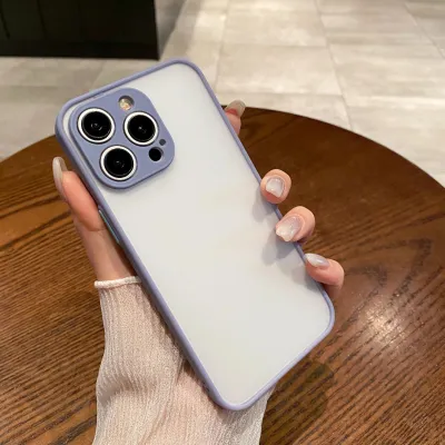 Fashion Simple Solid Color Frosted Protective TPU Back Cover Case for Apple iPhone