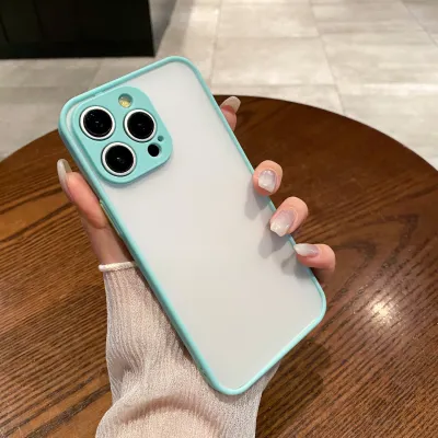 Fashion Simple Solid Color Frosted Protective TPU Back Cover Case for Apple iPhone