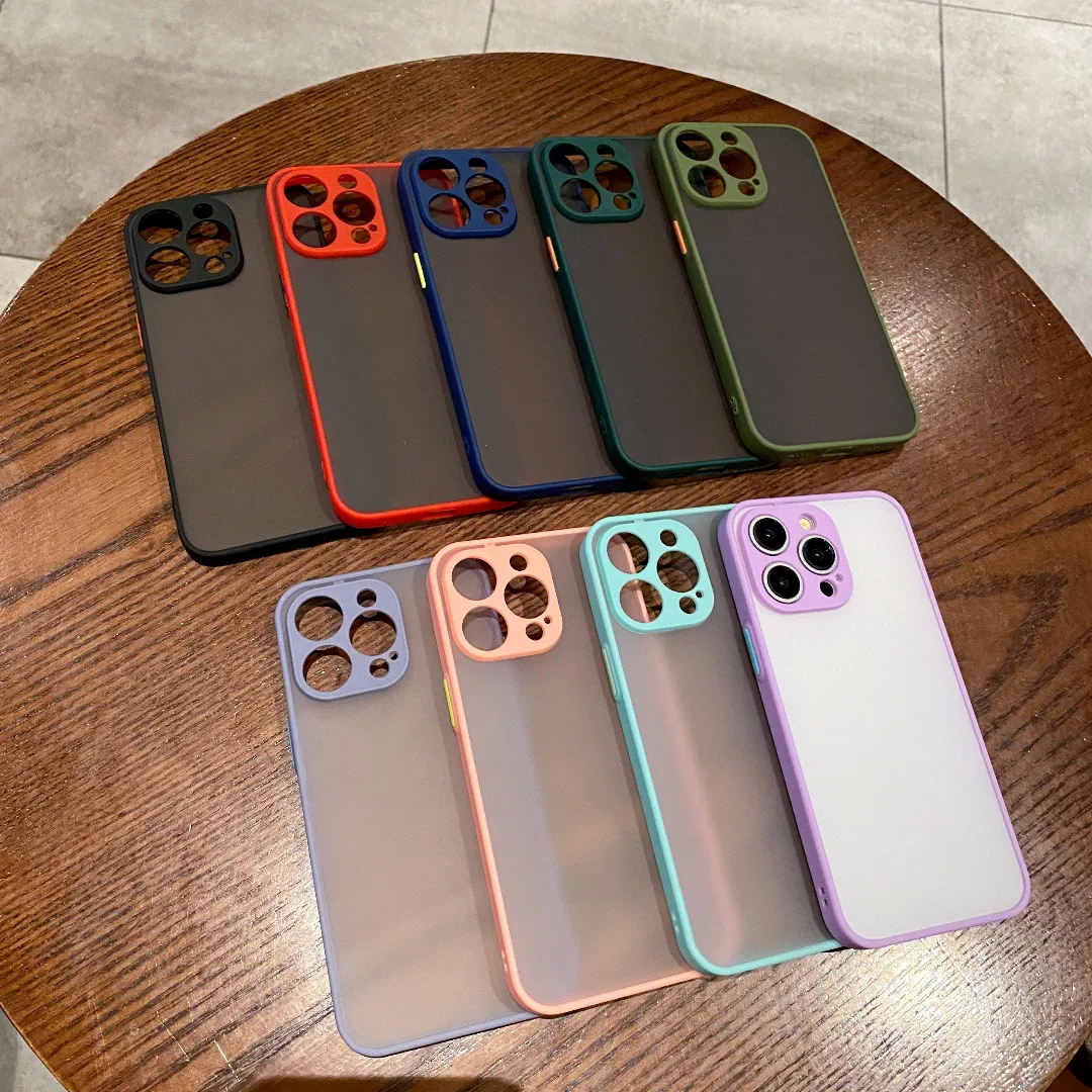 Fashion Simple Solid Color Frosted Protective TPU Back Cover Case for Apple iPhone