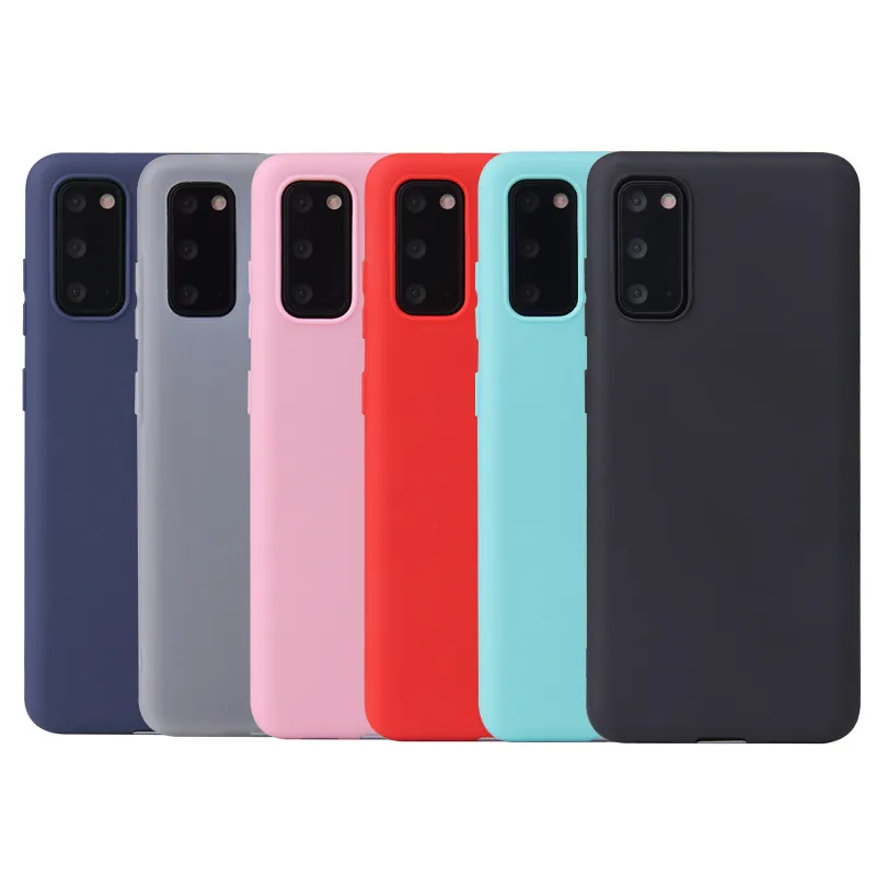 Fashion Simple Solid Color Frosted TPU Silicone Samsung Phone Case