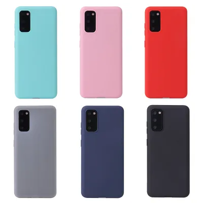 Fashion Simple Solid Color Frosted TPU Silicone Samsung Phone Case