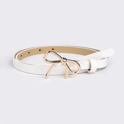 Women Fashion Elegant Decorative Bowknot Thin Belt