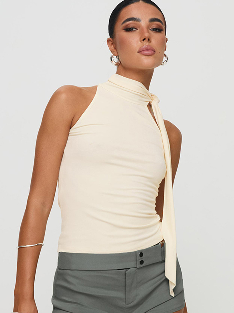 トップス Y's HIGHT-NECKED COLLAR BLOUSE 2021-22AW ULLAJOHNSON_AureliaJerseyLongS